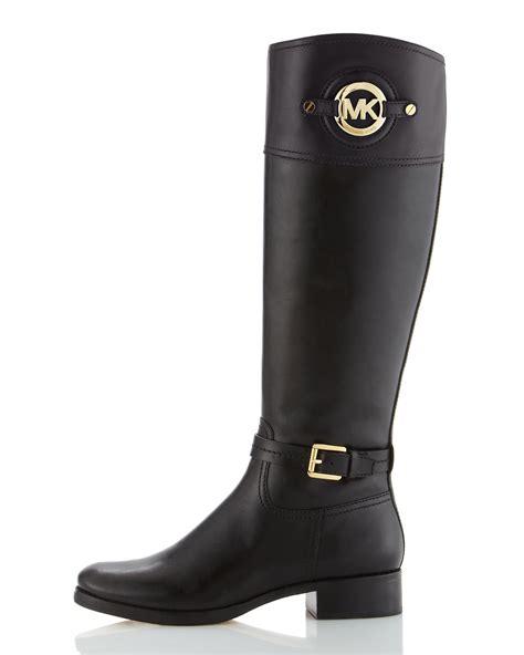 michael michael kors stockard tall leather riding boots|micheal kors stockard two tone leather riding boot .